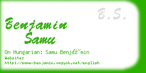 benjamin samu business card